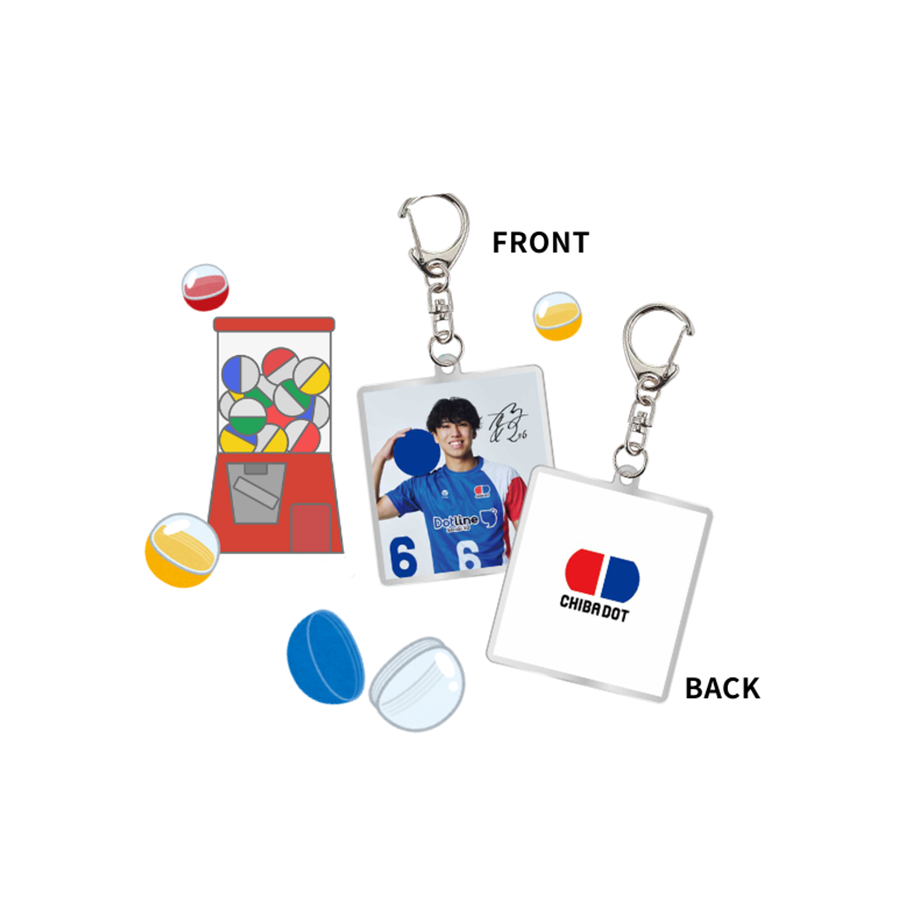 ガチャガチャ（選手写真アクリルキーホルダー 全22種）